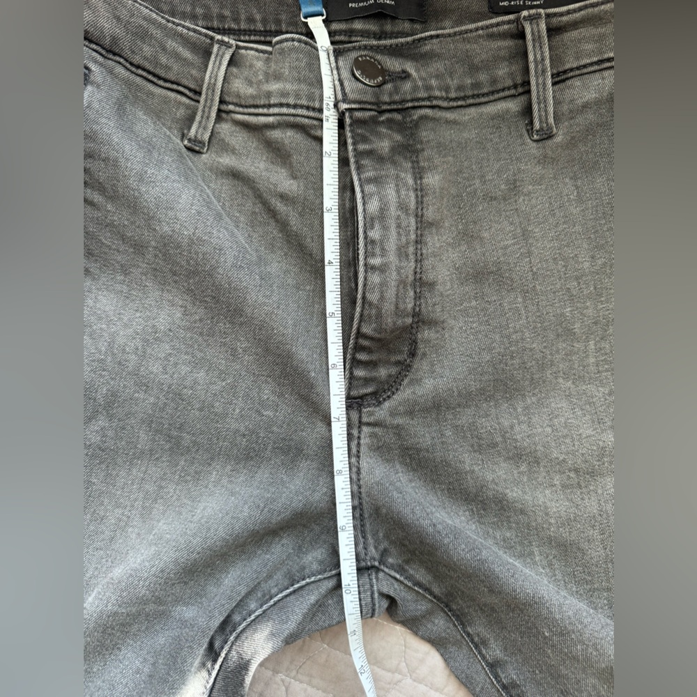 Banana Republic Mid-Rise Skinny Zip Pocket Jeans Grey Size 28 - Picture 11 of 12